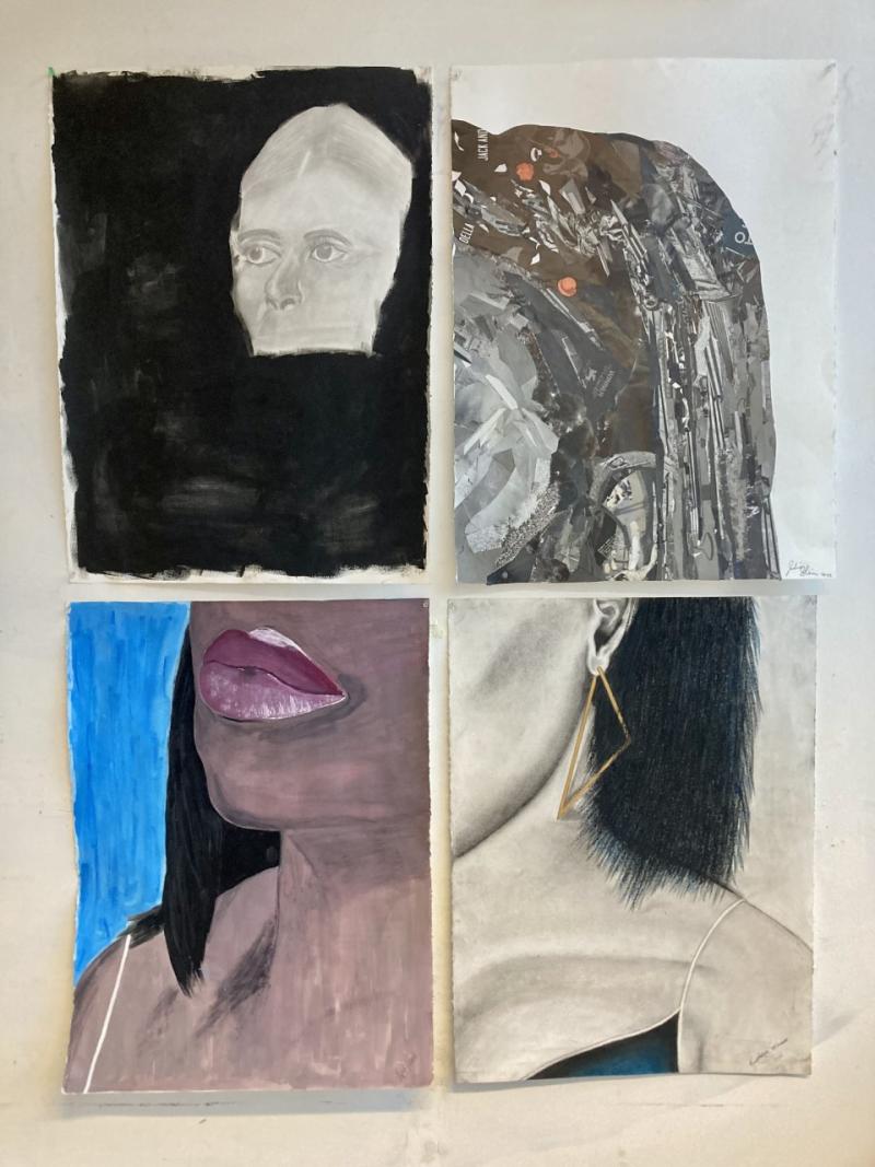 Artwork created by students in Professors Dani ReStack and Carmen Winant's ART 5890 class at the Ohio Reformatory for Women in Autumn 2022.