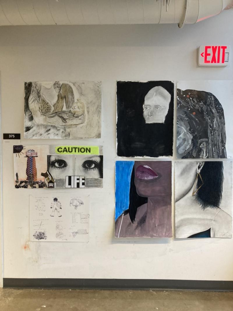 Artwork created by students in Professors Dani ReStack and Carmen Winant's ART 5890 class at the Ohio Reformatory for Women in Autumn 2022.