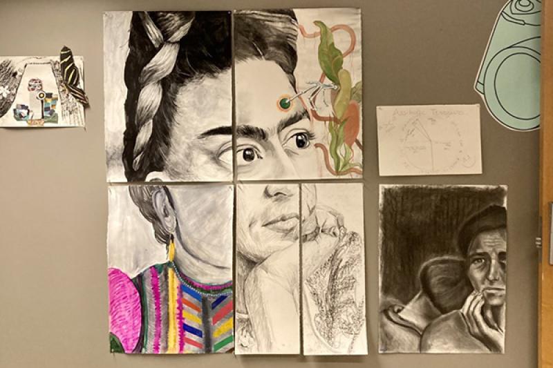 Artwork created by students in Dani Restack and Carmen Winant's Autumn 2022 ART 5890 class at the Ohio Reformatory for Women.