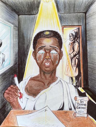 drawing by Aaron