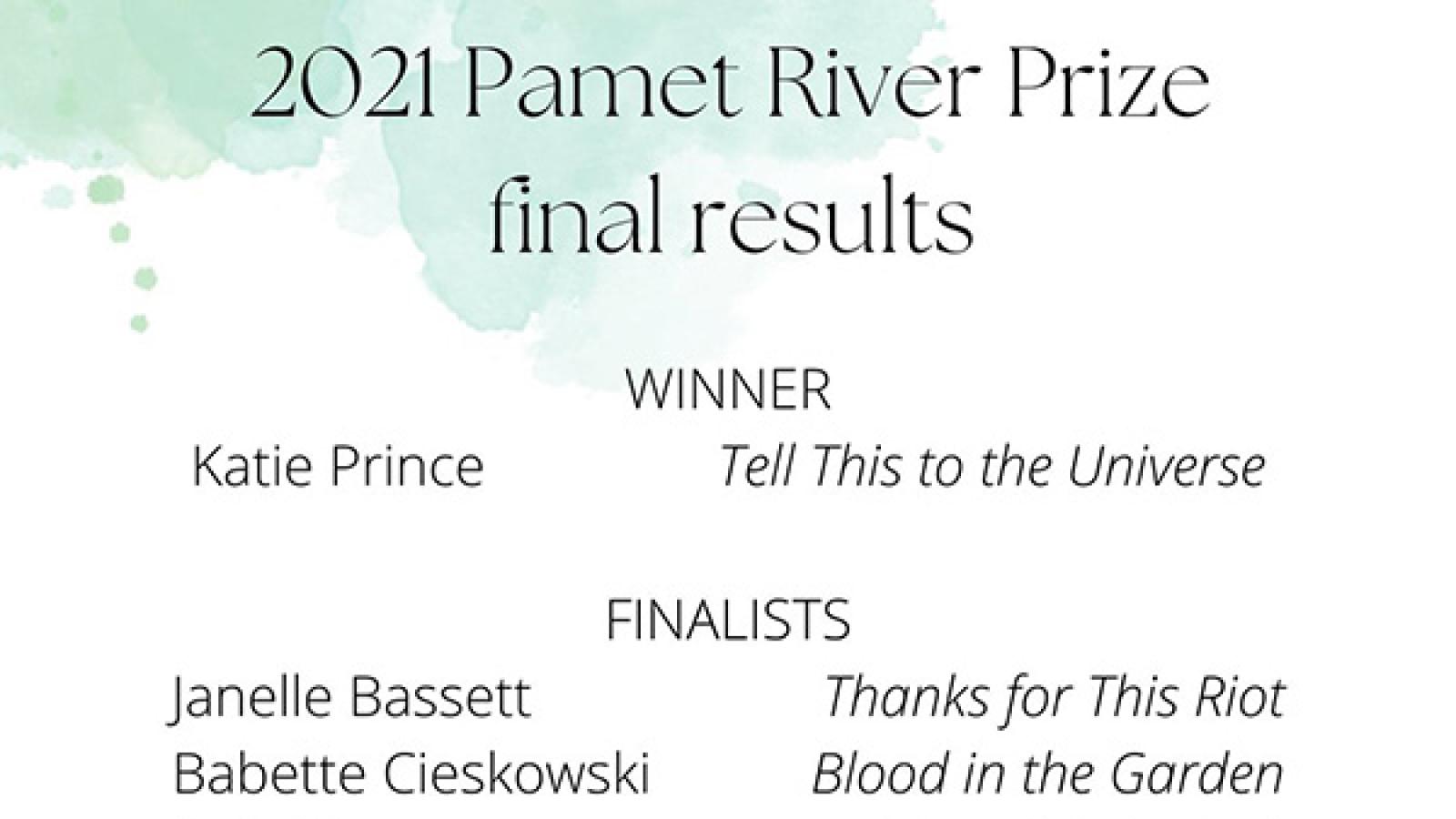 2021 Pamet River Prize final results