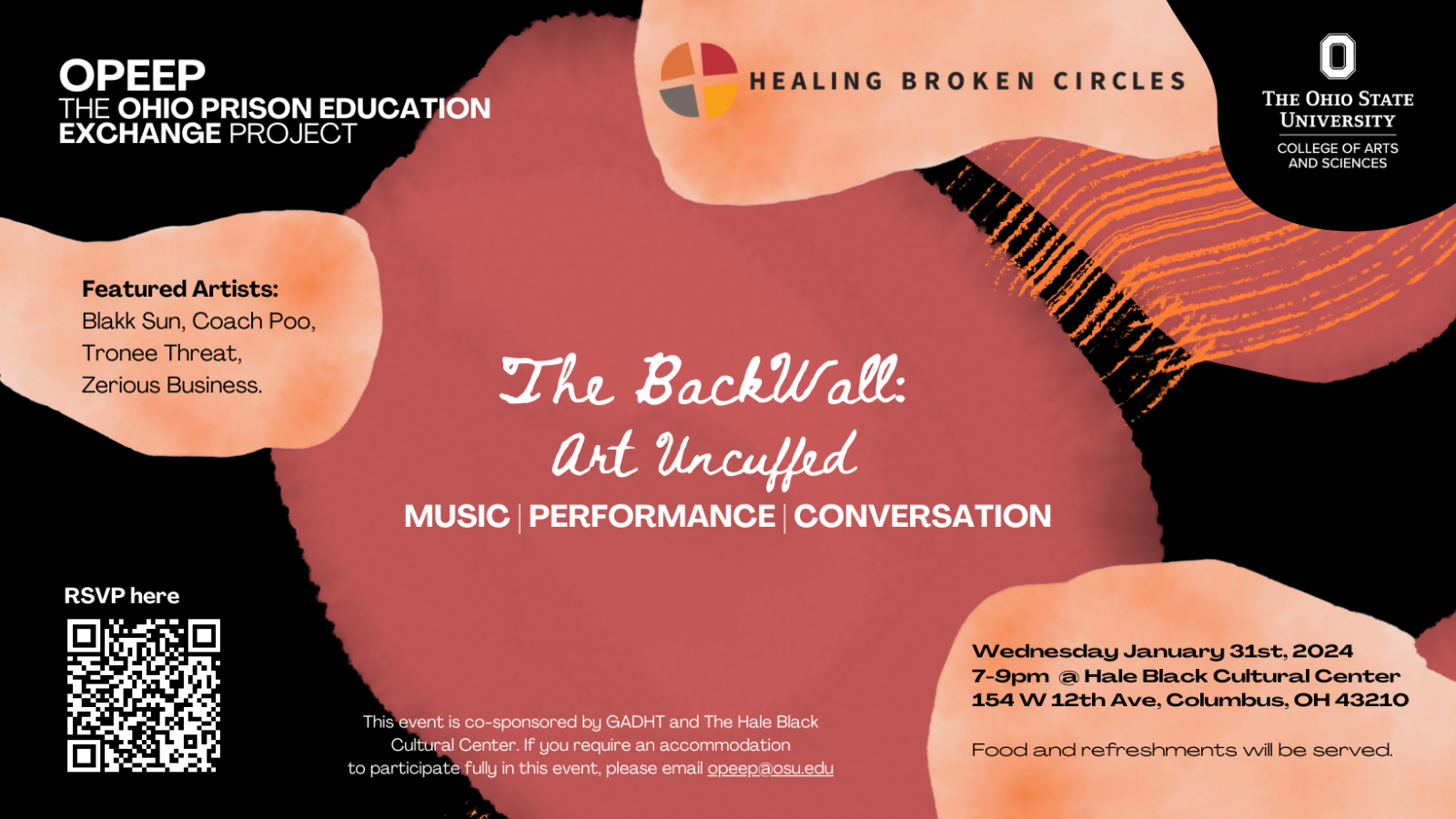 The Back Wall Healing Broken Circles Event Poster