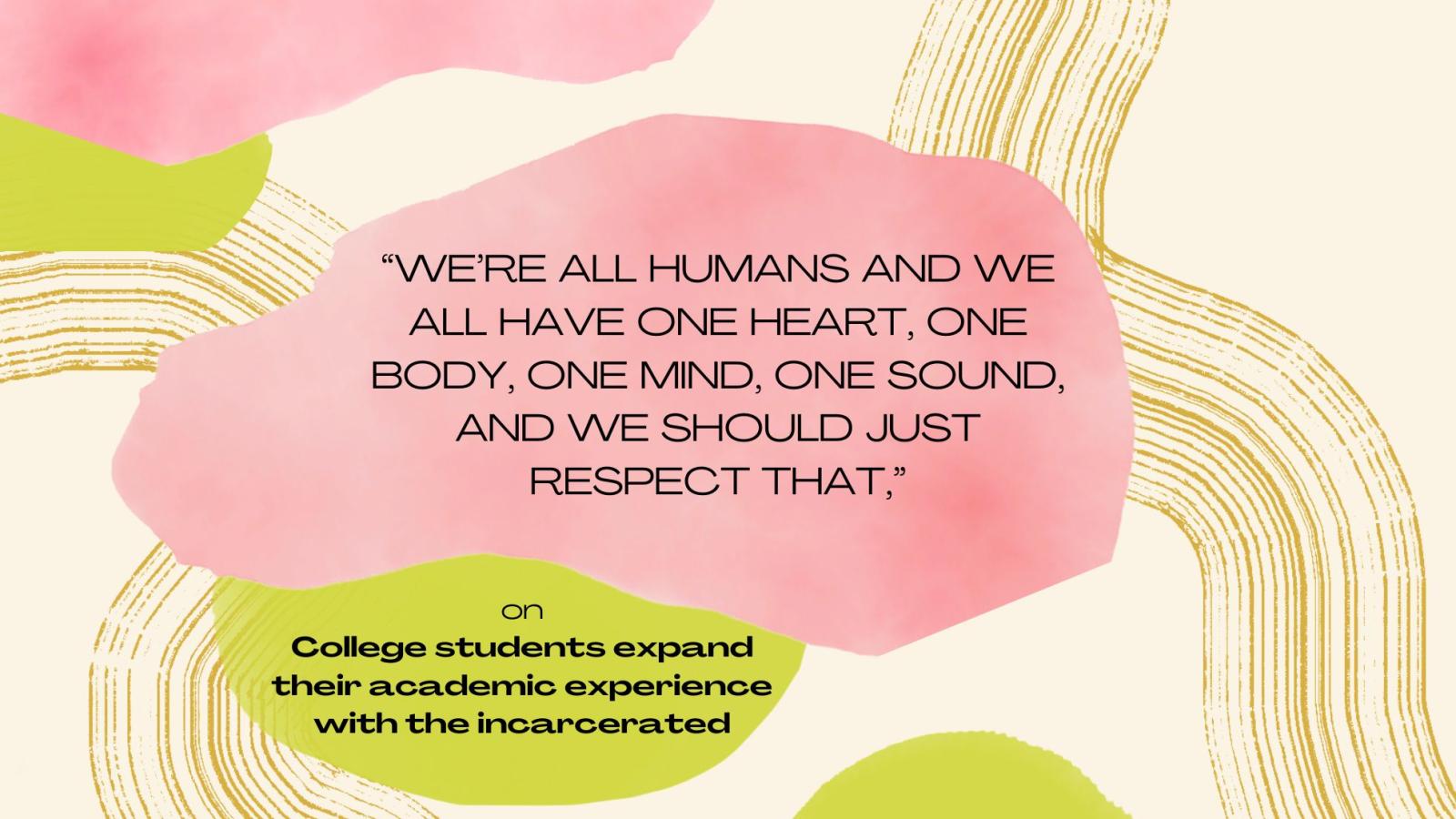 OPEEP is on NBC slide with text “We’re all humans and we all have one heart, one body, one mind, one sound, and we should just respect that,”